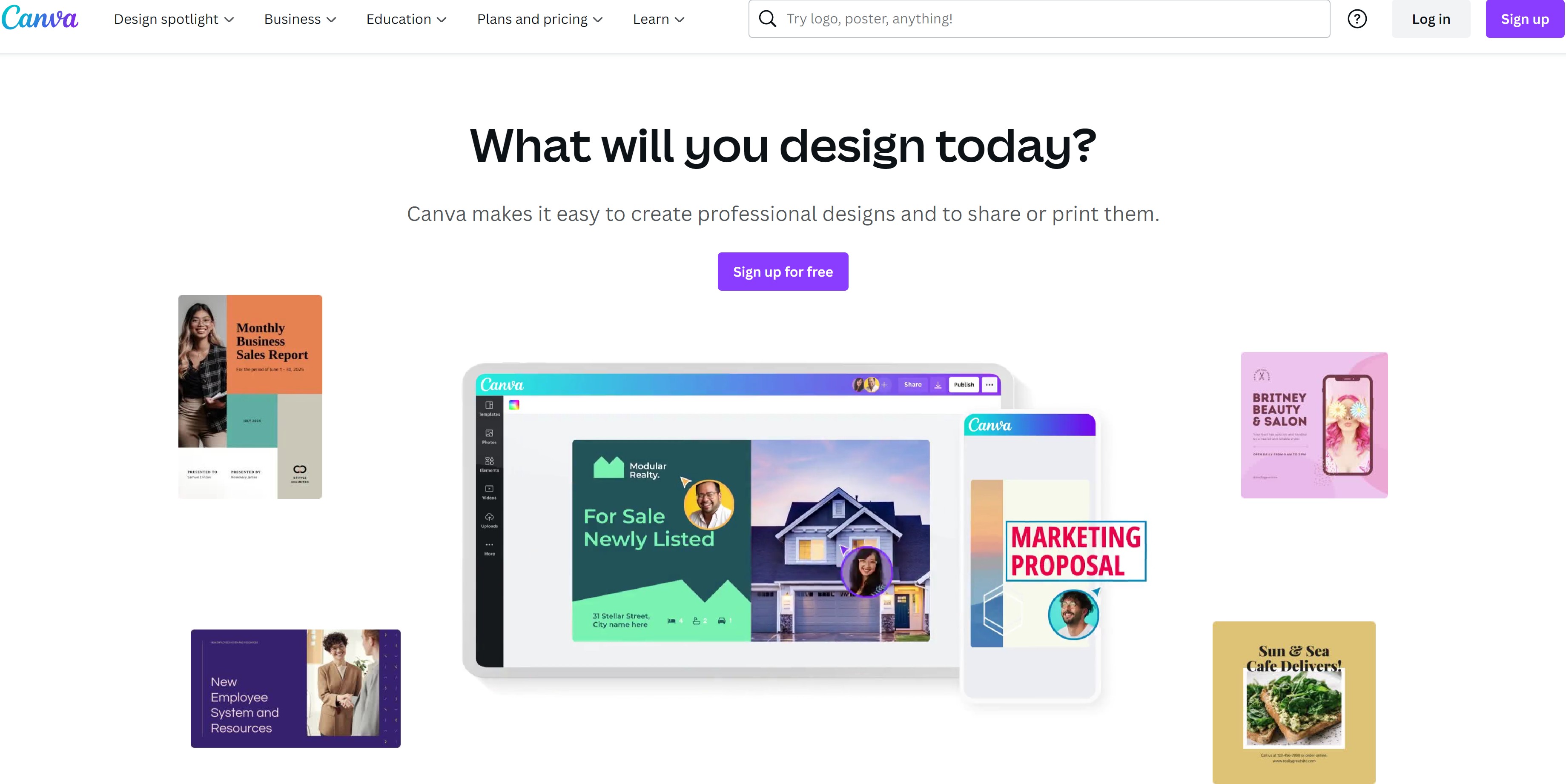 canva home page